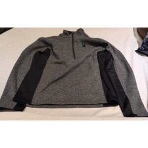 Spyder Men's 1/4 Quarter Zip Outbound Jacket Pullover Sweater, Charcoal Size M